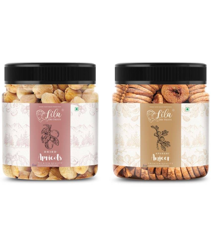 Lila Dry Fruits Figs (250gm) & Apricots (250gm) Combo | Anjeer Khurmani Combo Lila Dry Fruits Figs (250gm) & Apricots (250gm) Combo | Anjeer Khurmani Combo