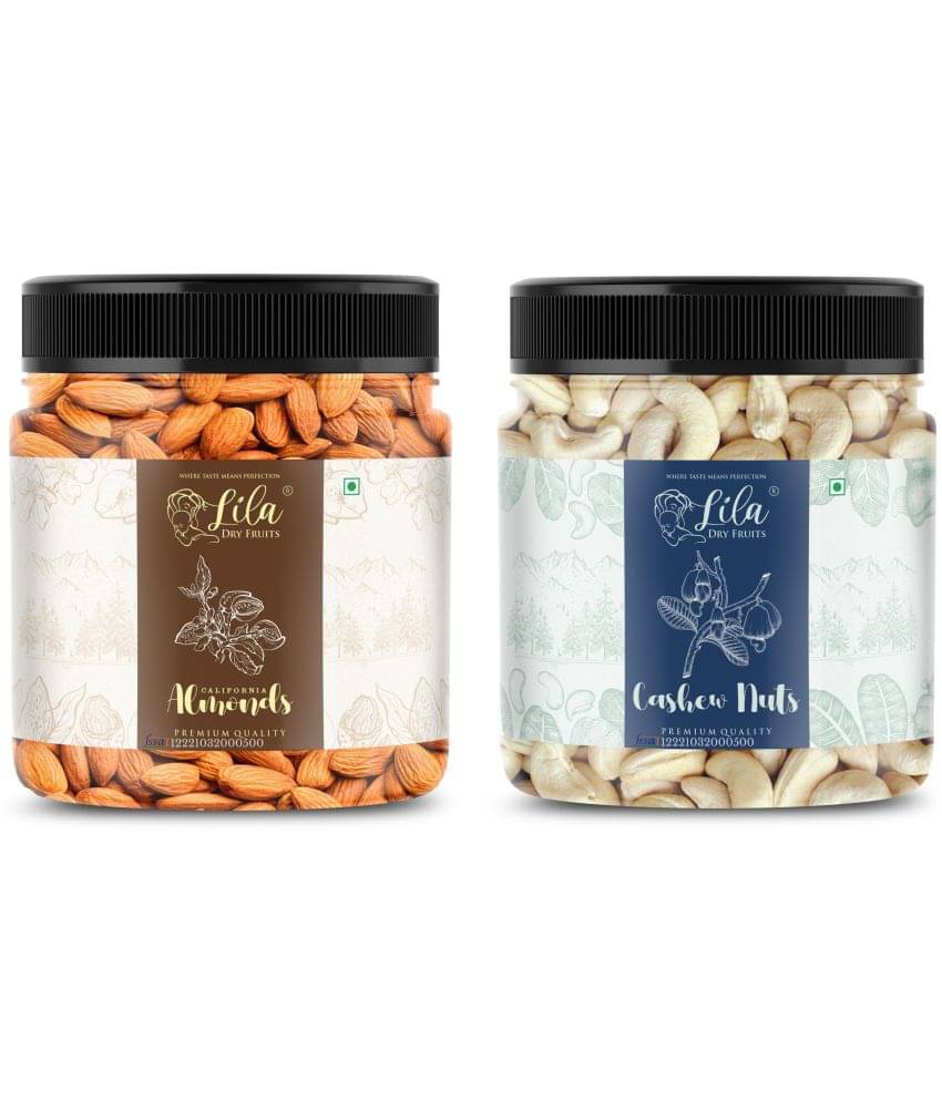 Lila Dry Fruits Cashew (250gm) & Almond(250gm) Combo | Kaju Badam Combo Lila Dry Fruits Cashew (250gm) & Almond(250gm) Combo | Kaju Badam Combo