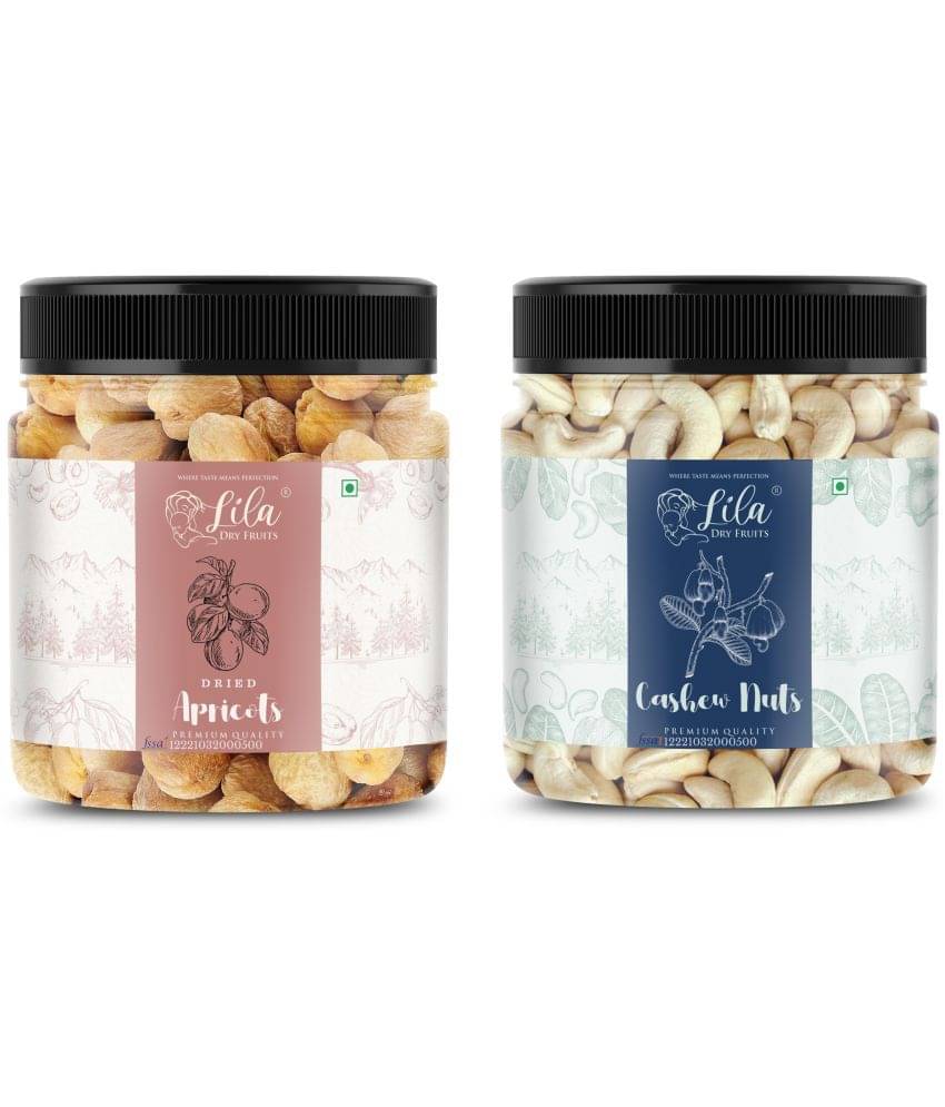 Lila Dry Fruits Cashew (250gm) & Apricots(250gm) Combo | Kaju Khubani Combo Lila Dry Fruits Cashew (250gm) & Apricots(250gm) Combo | Kaju Khubani Combo