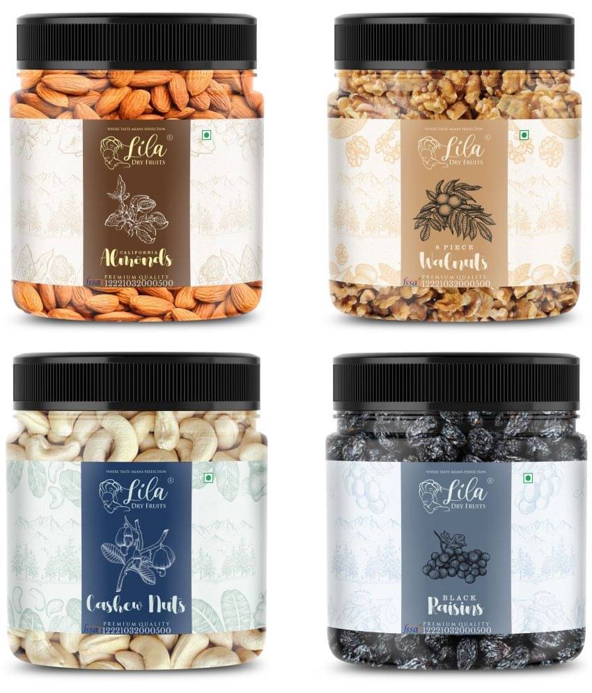     			Lila Dry Fruits Cashew(250gm), Almond (250gm), Walnut (250gm) & Black Raisin(250 gm)