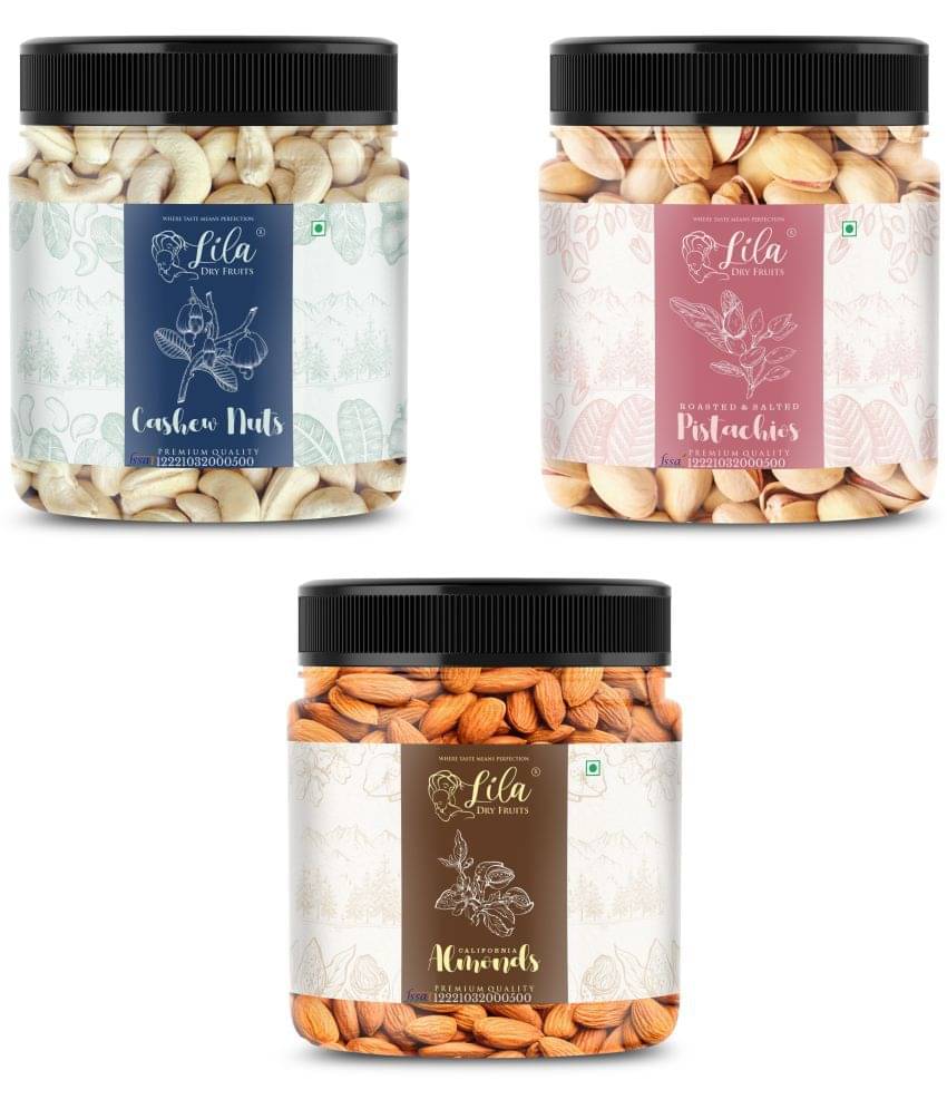     			Lila Dry Fruits Cashew, Almond & Pistachios Combo | Kaju Badam Pista Combo (100g x 3)