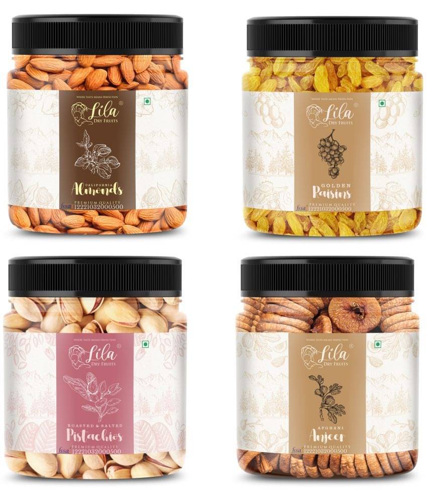 Lila Dry Fruits Figs(250gm), Almond (250gm), Pistachios (250gm) & Green Raisin(250 gm) Lila Dry Fruits Figs(250gm), Almond (250gm), Pistachios (250gm) & Green Raisin(250 gm)