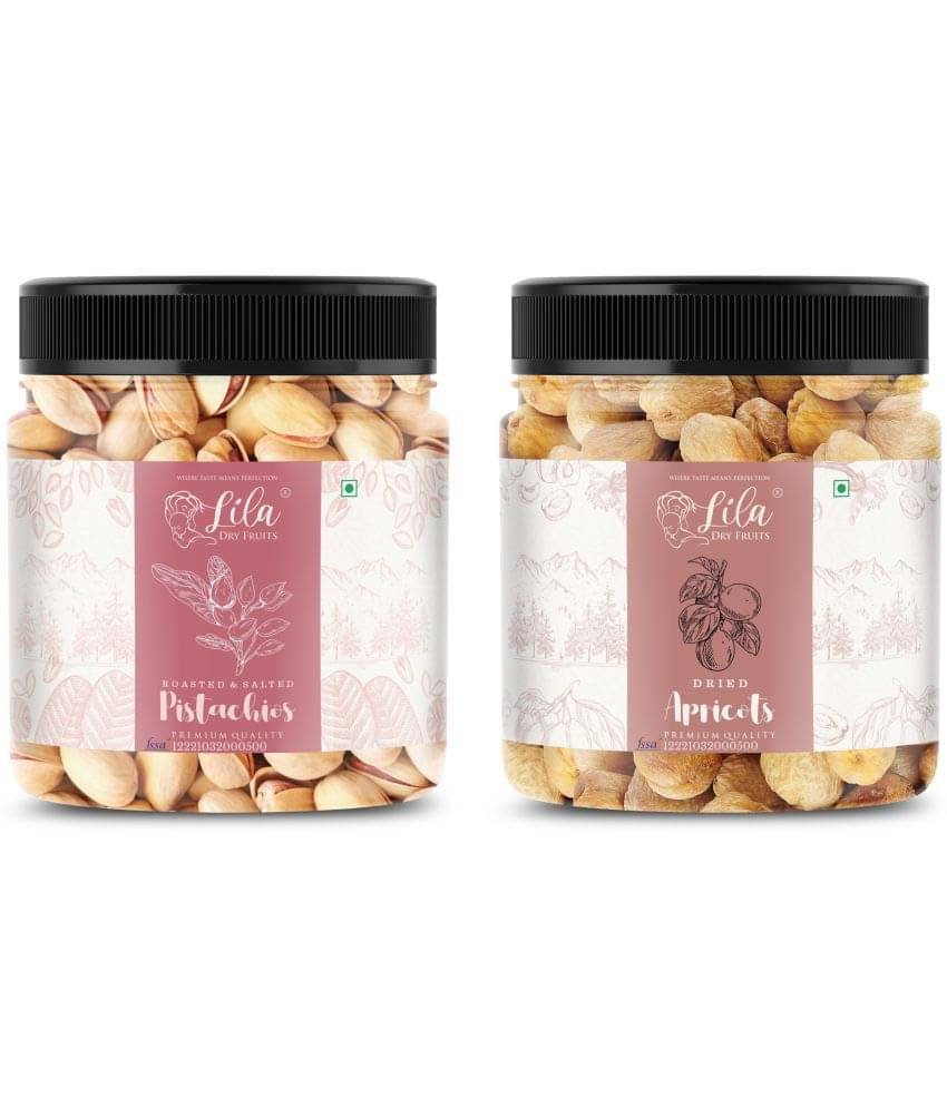 Lila Dry Fruits Pistachios (500gm) & Apricots(500gm) Combo | Pista Khubani Combo Lila Dry Fruits Pistachios (500gm) & Apricots(500gm) Combo | Pista Khubani Combo