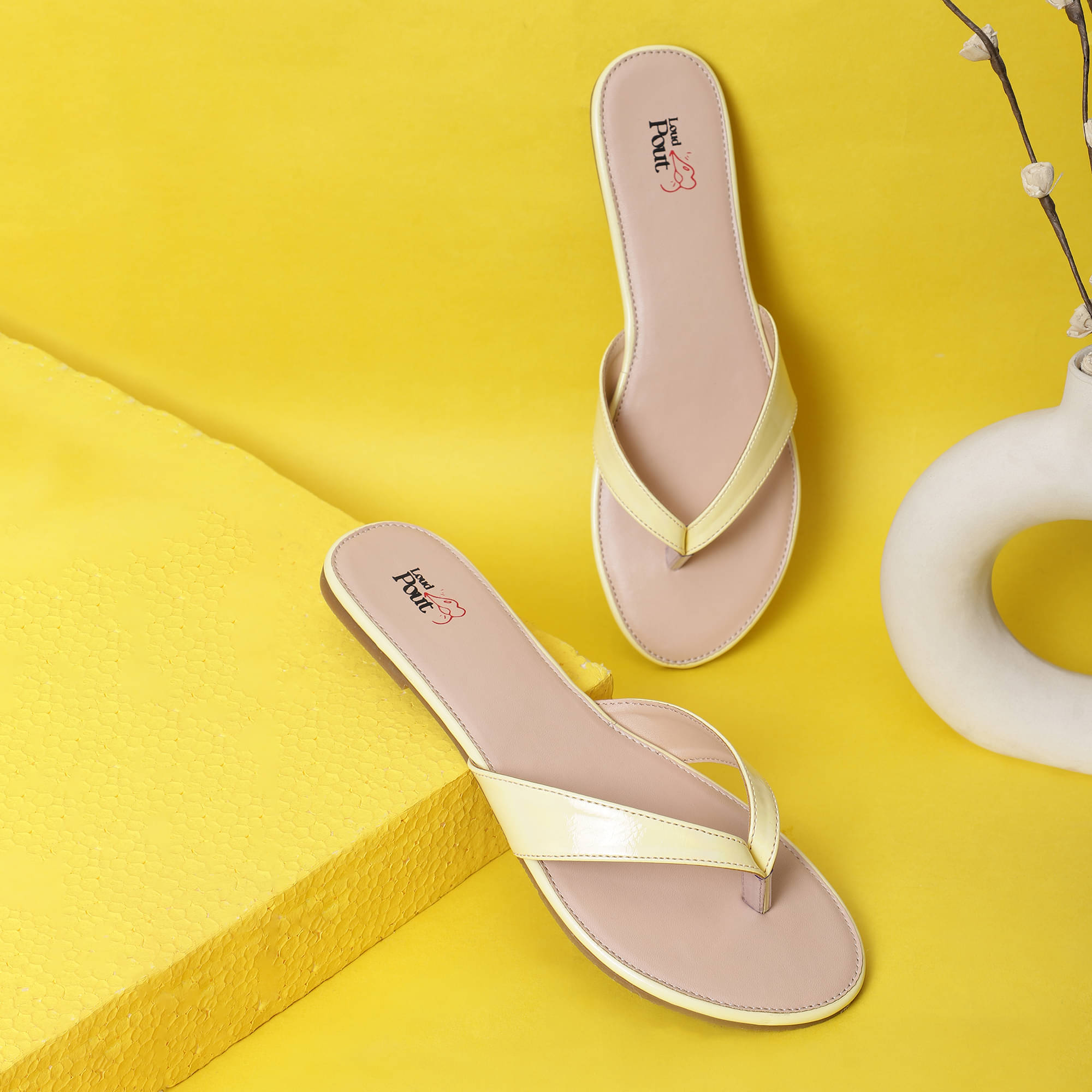 Loud Pout Yellow Women's Flats Loud Pout Yellow Women's Flats