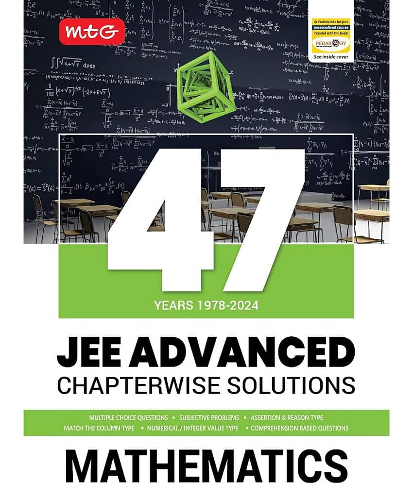 MTG 47 Years JEE Advanced (1978-2023) Chapter-wise Previous Years Solved Question Papers Mathematics Book | JEE Advanced PYQ For 2025 Exam - Stationery | Buy online on ZillyBuy