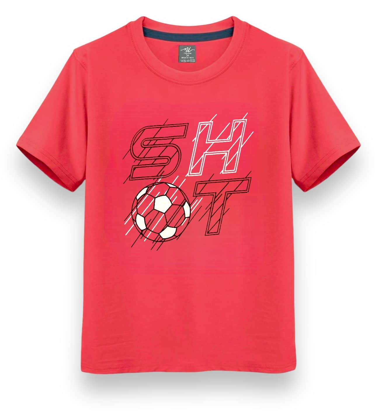 NI FASHION Pack of 1 Boys Cotton Blend T-Shirt ( Carrot Orange )