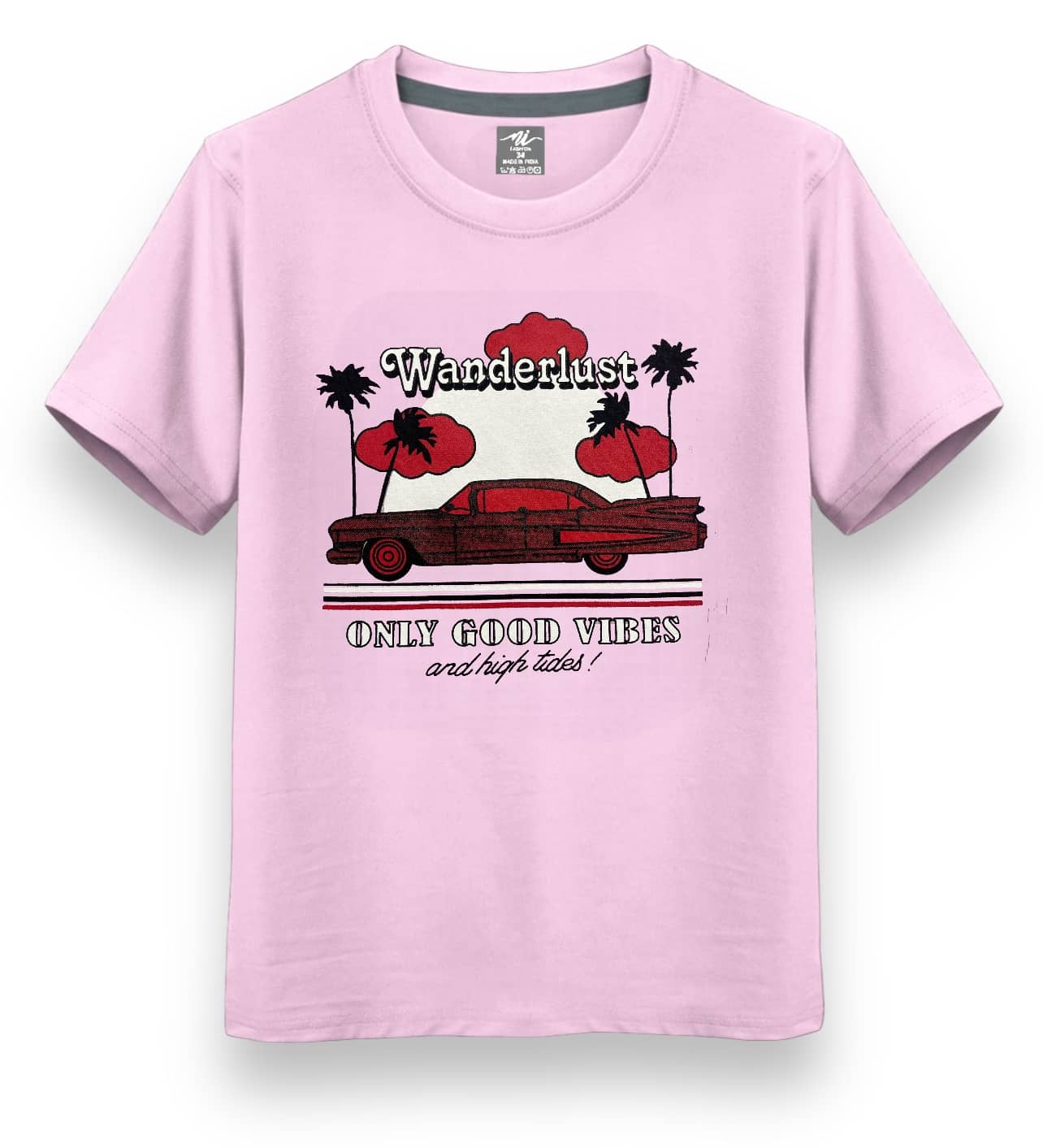 NI FASHION Pack of 1 Boys Cotton Blend T-Shirt ( Pink )