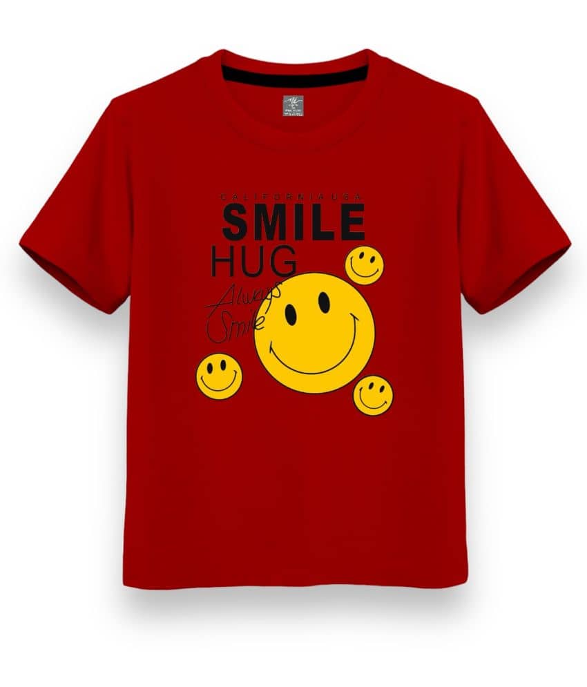 NI FASHION Pack of 2 Boys Cotton Blend T-Shirt ( Red )
