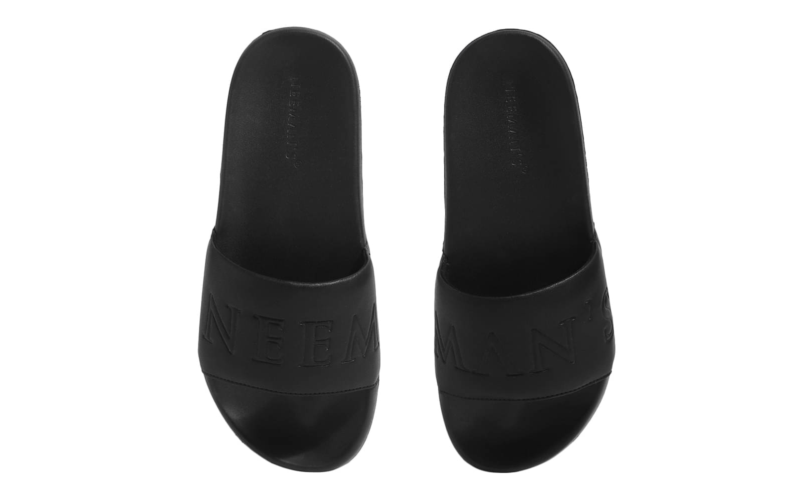     			Neeman's Black Men's Slide Flip Flop