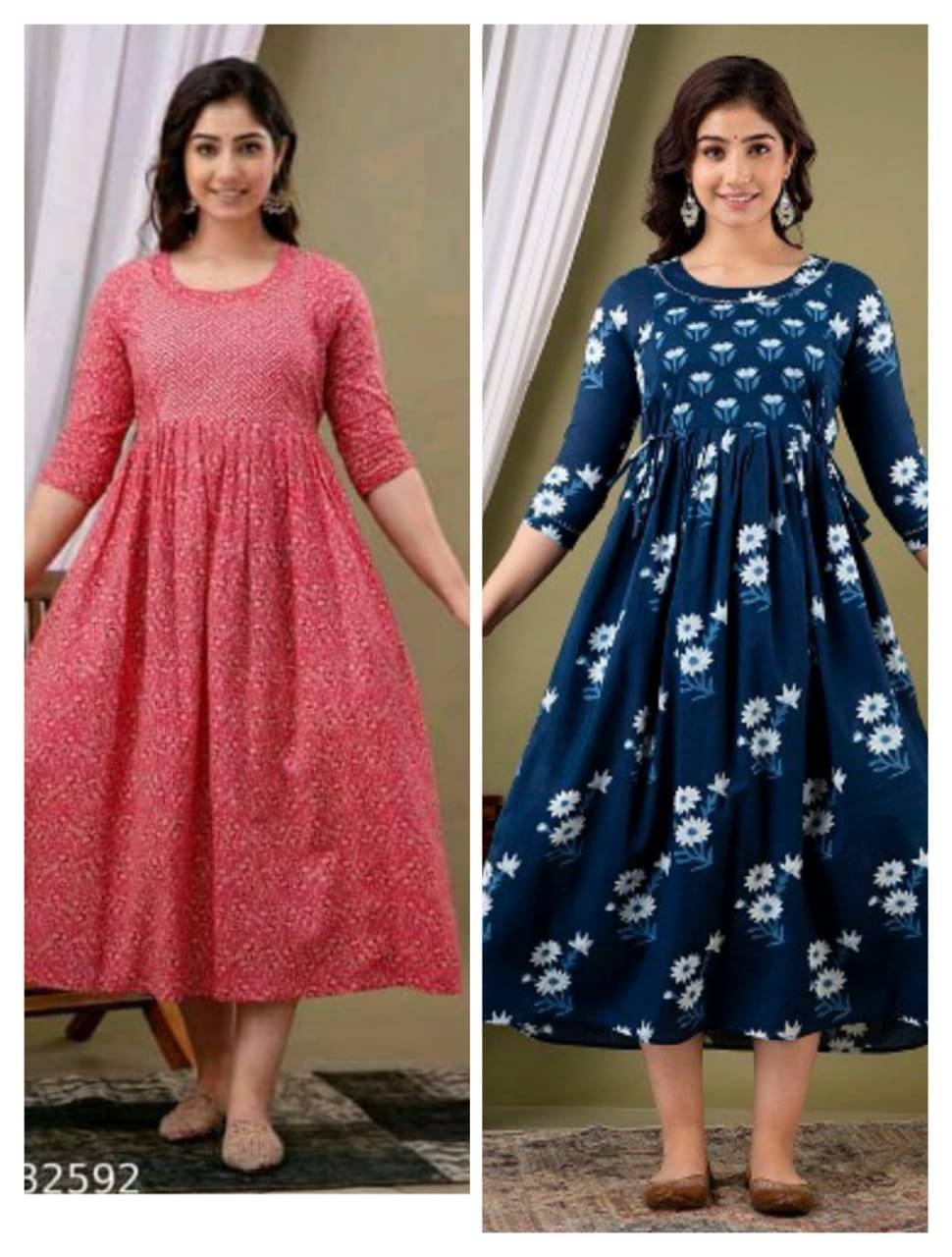     			Nevisha Style Multi Color Cotton Maternity Kurta Pack of 2
