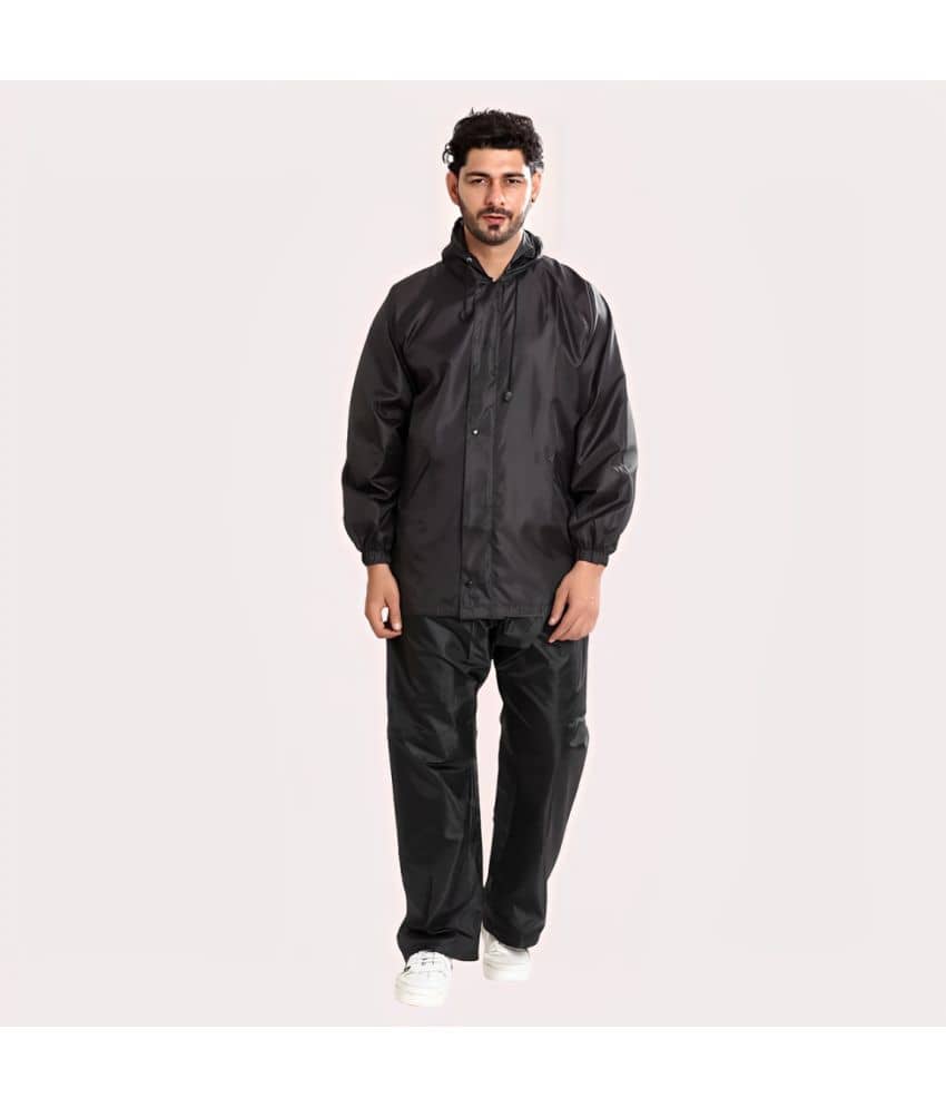 PP Kurtis Black Polyester Men's Rain Suit ( Pack of 1 )