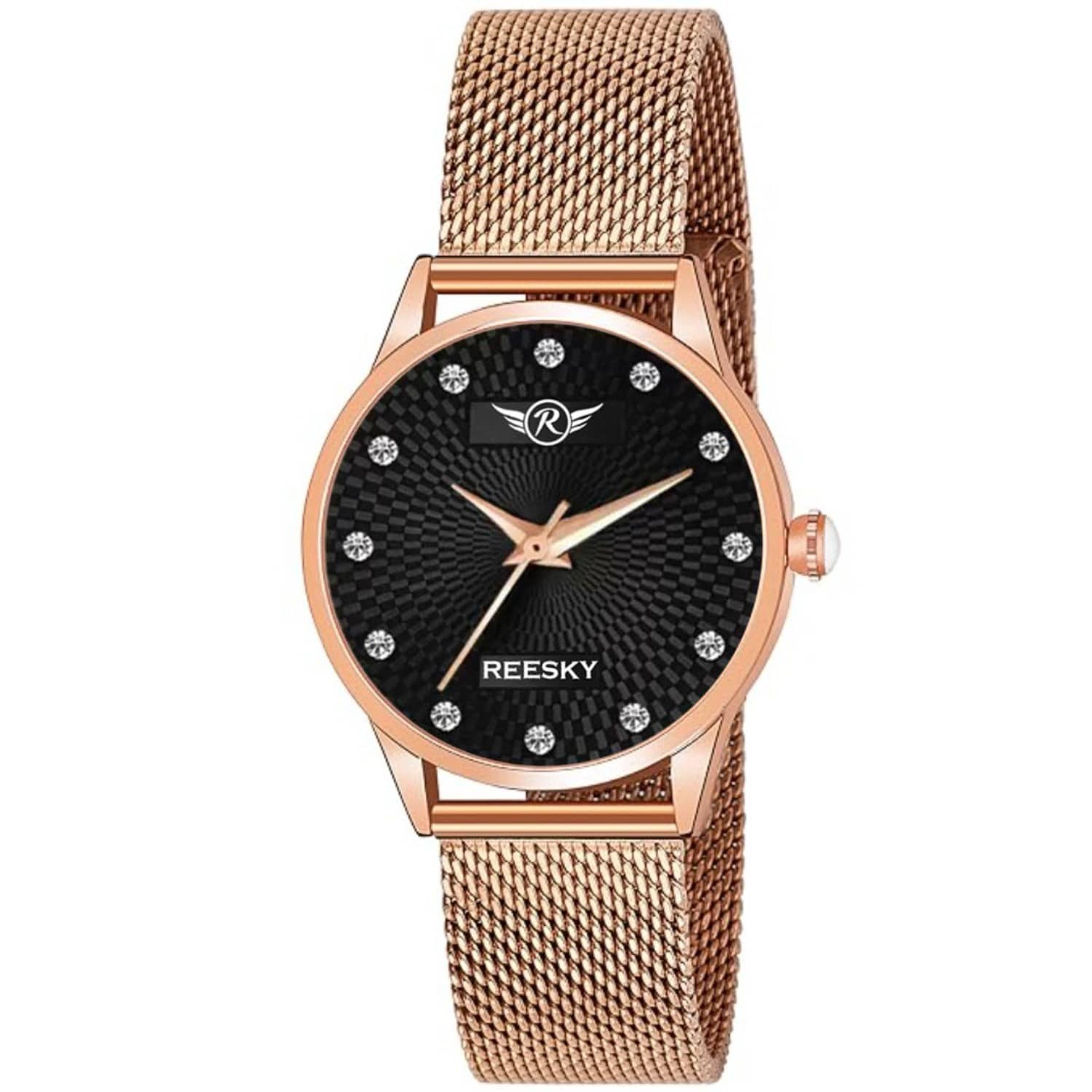 REESKY Rose Gold Brass Analog Womens Watch