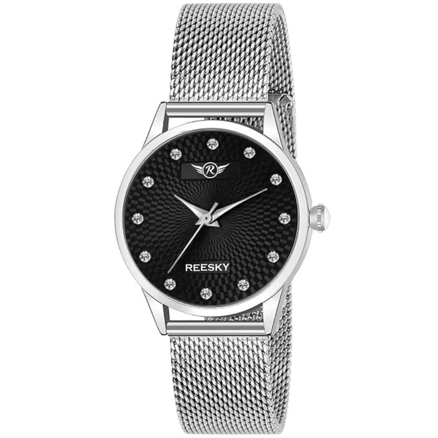 REESKY Silver Brass Analog Womens Watch