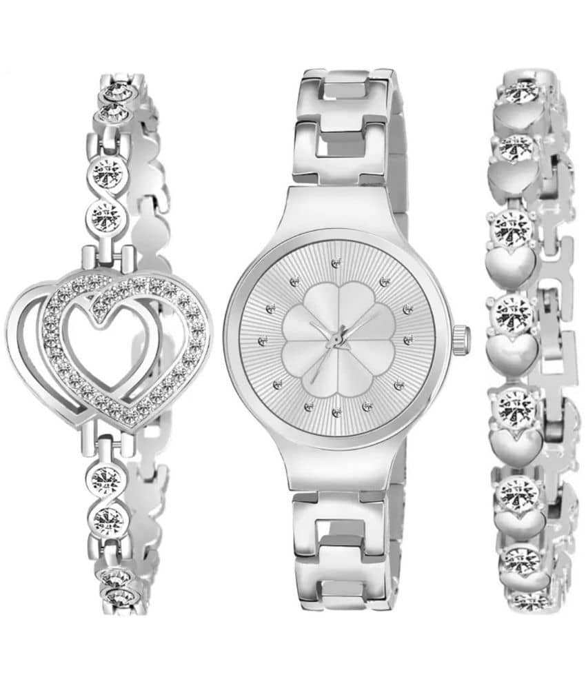 REESKY Silver Metal Analog Womens Watch