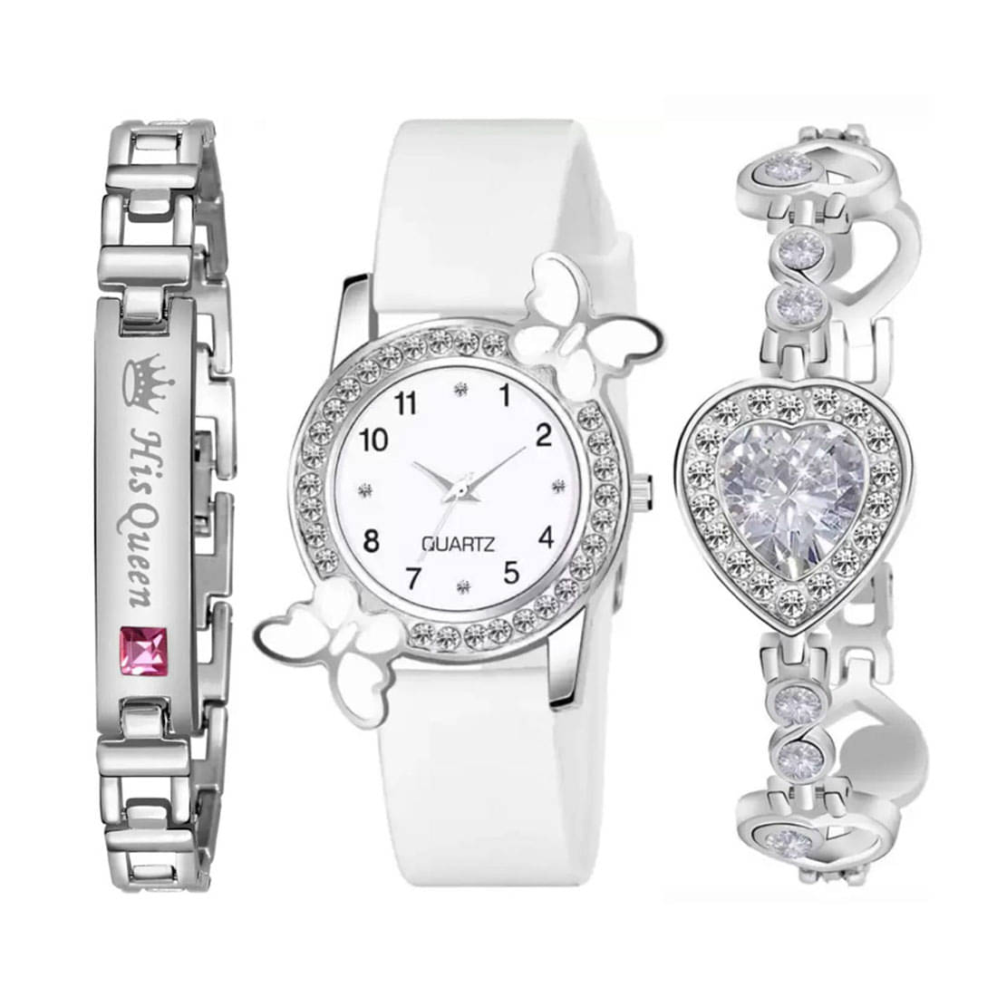     			REESKY White Rubber Analog Womens Watch