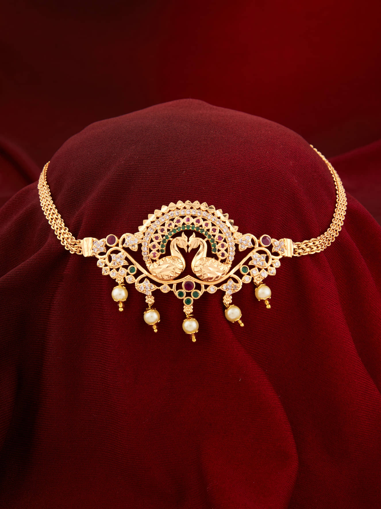 ROFARWORD Gold Brass Necklace Set ( Pack of 1 )