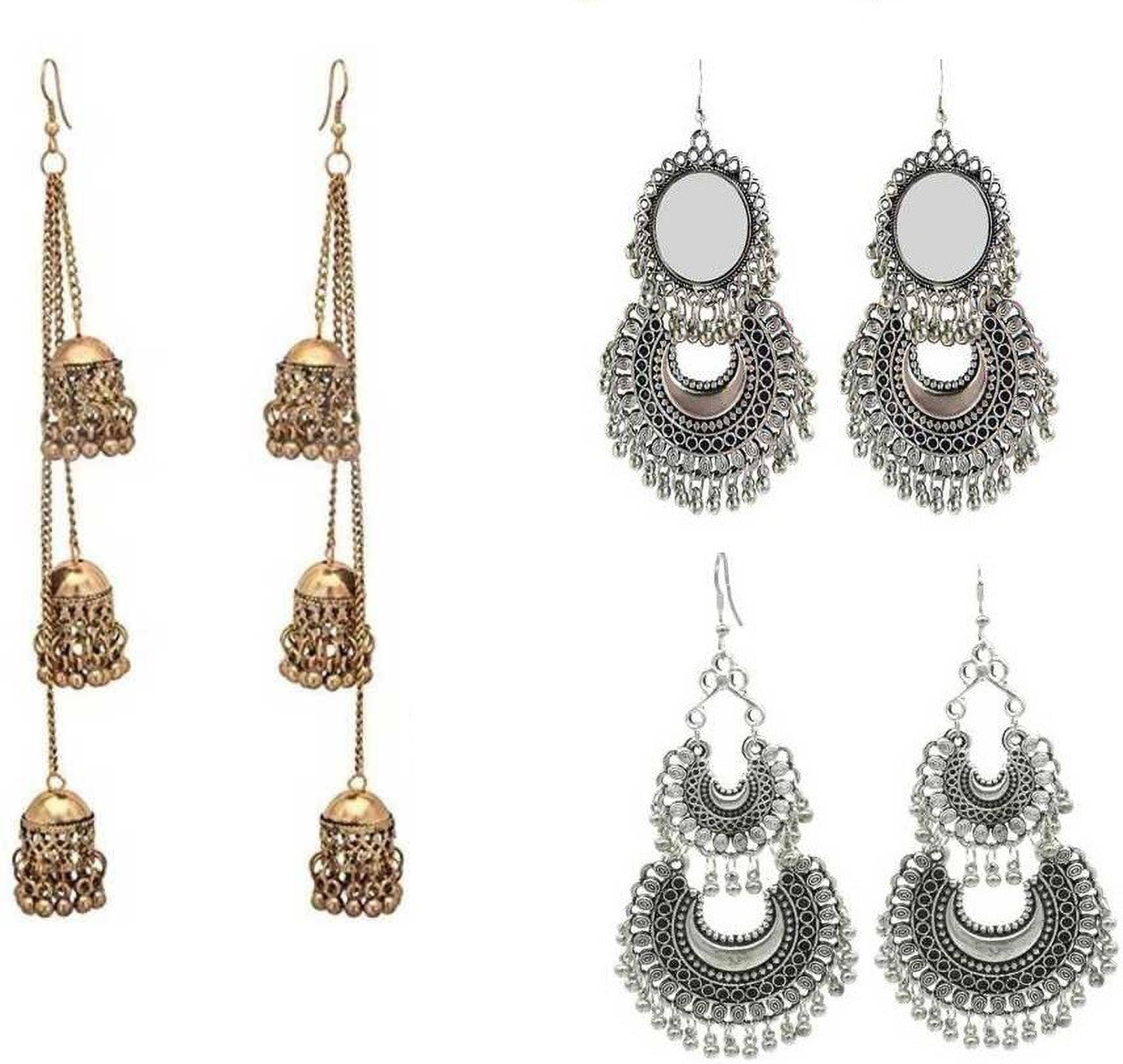     			Samridhi DC Multi Color Jhumki Earrings ( Pack of 3 )