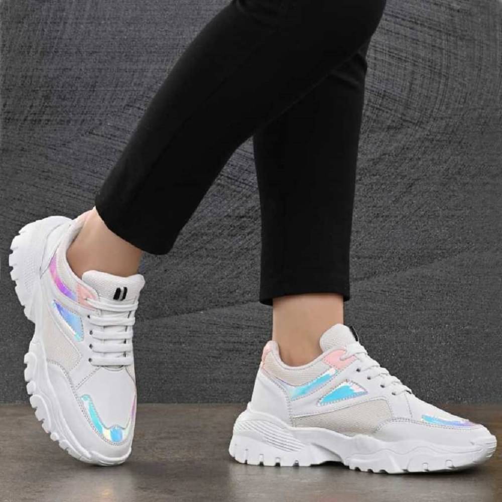     			Shozie White Women's Sneakers