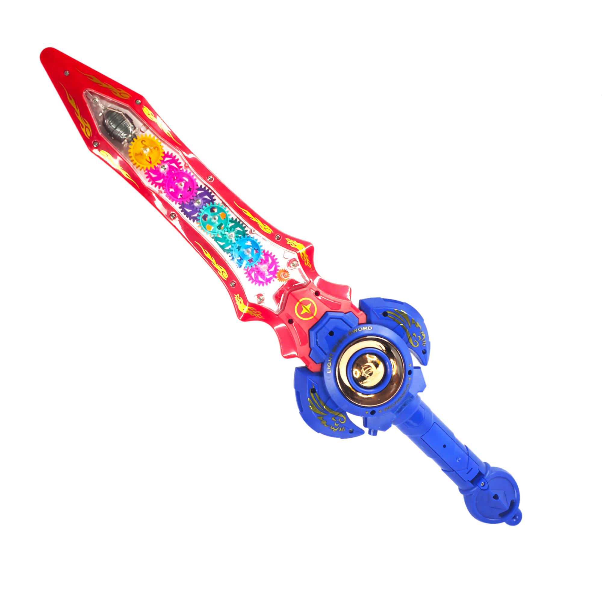     			TOY DEKHO  Transparent Gear Sword Toy for Kids/Transparent Concept Gear Sword Toy /  Gear Sword with 3D Colorful Dazzling Light,Dynamic Sound And Vibration Function for 3+ Years Girls/Boys.  (Multicolor)