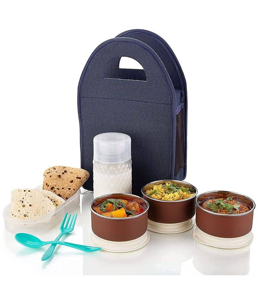 Analog Kitchenware School/College/Office Tiffin Stainless Steel Lunch Box 4 - Container ( Pack of 1 )     			Analog Kitchenware School/College/Office Tiffin Stainless Steel Lunch Box 4 - Container ( Pack of 1 )