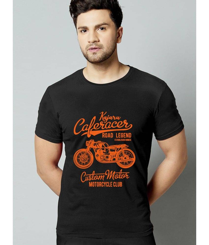 happy khajana Polyester Regular Fit Printed Half Sleeves Men's T-Shirt - Black ( Pack of 1 )     			happy khajana Polyester Regular Fit Printed Half Sleeves Men's T-Shirt - Black ( Pack of 1 )