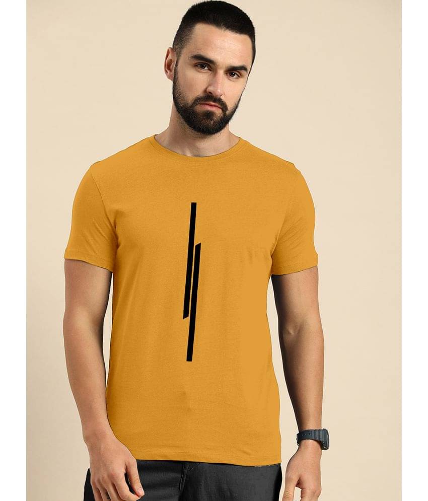 happy khajana Pack of 1 Polyester Regular Fit Men's T-Shirt ( Yellow ) happy khajana Pack of 1 Polyester Regular Fit Men's T-Shirt ( Yellow )
