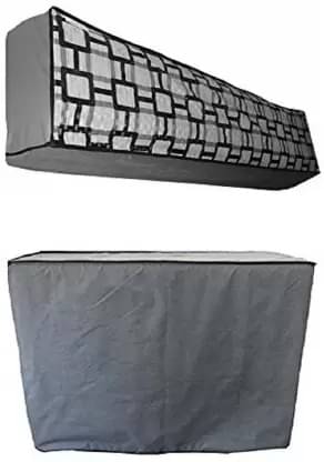 CASA FURNISHING Set of 2 Polyester Blend Gray AC Cover for 1.5 Ton Split AC CASA FURNISHING Set of 2 Polyester Blend Gray AC Cover for 1.5 Ton Split AC