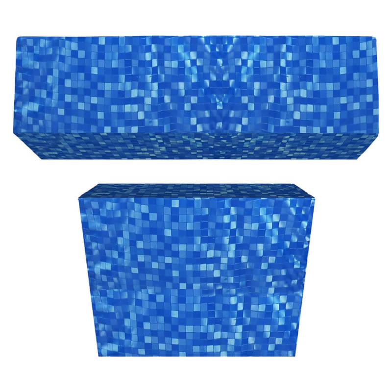     			CASA FURNISHING Set of 2 Polyester Blend Blue AC Cover for 1.5 Ton Split AC