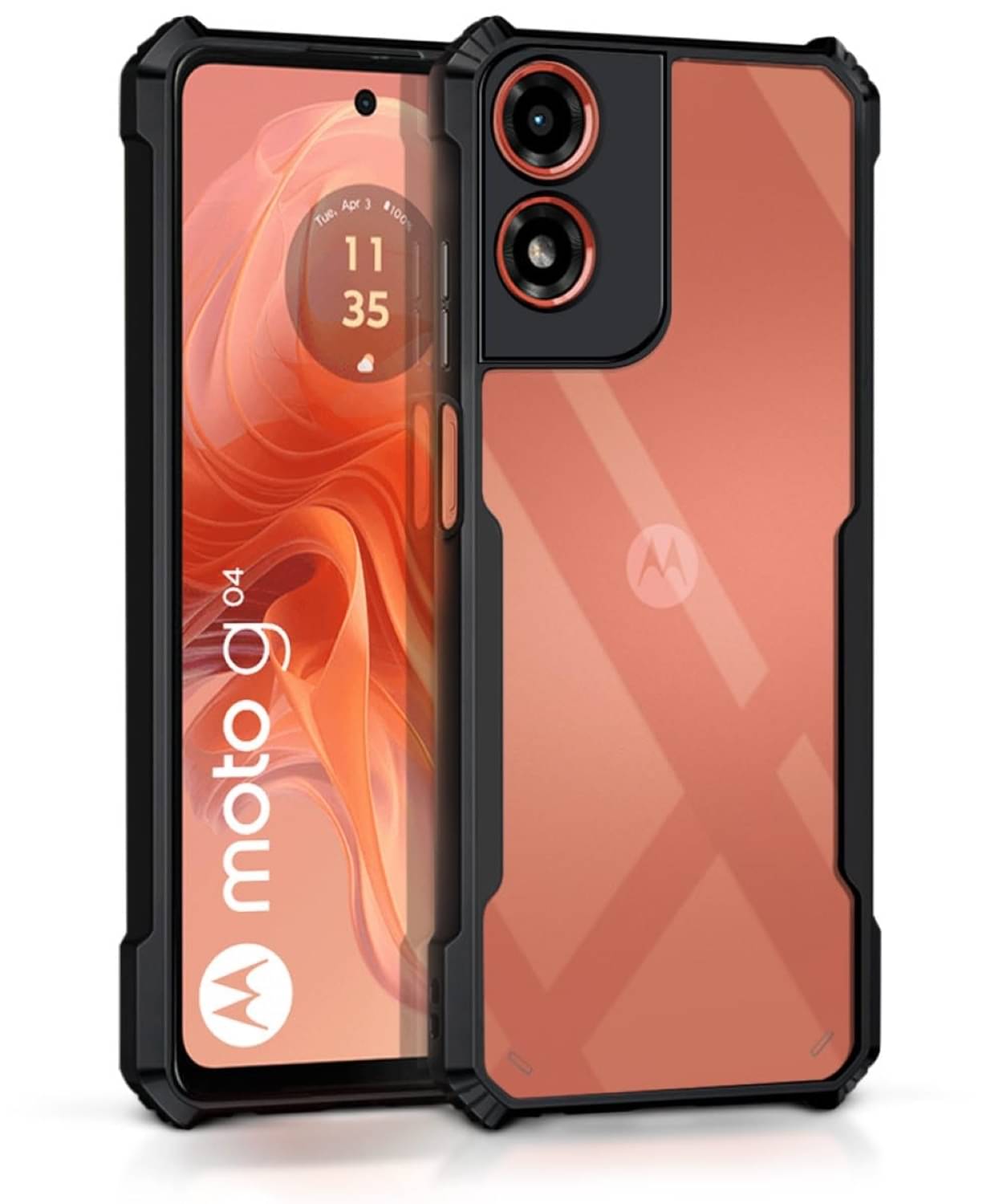     			Case Vault Covers Shock Proof Case Compatible For Polycarbonate Motorola G04 ( Pack of 1 )