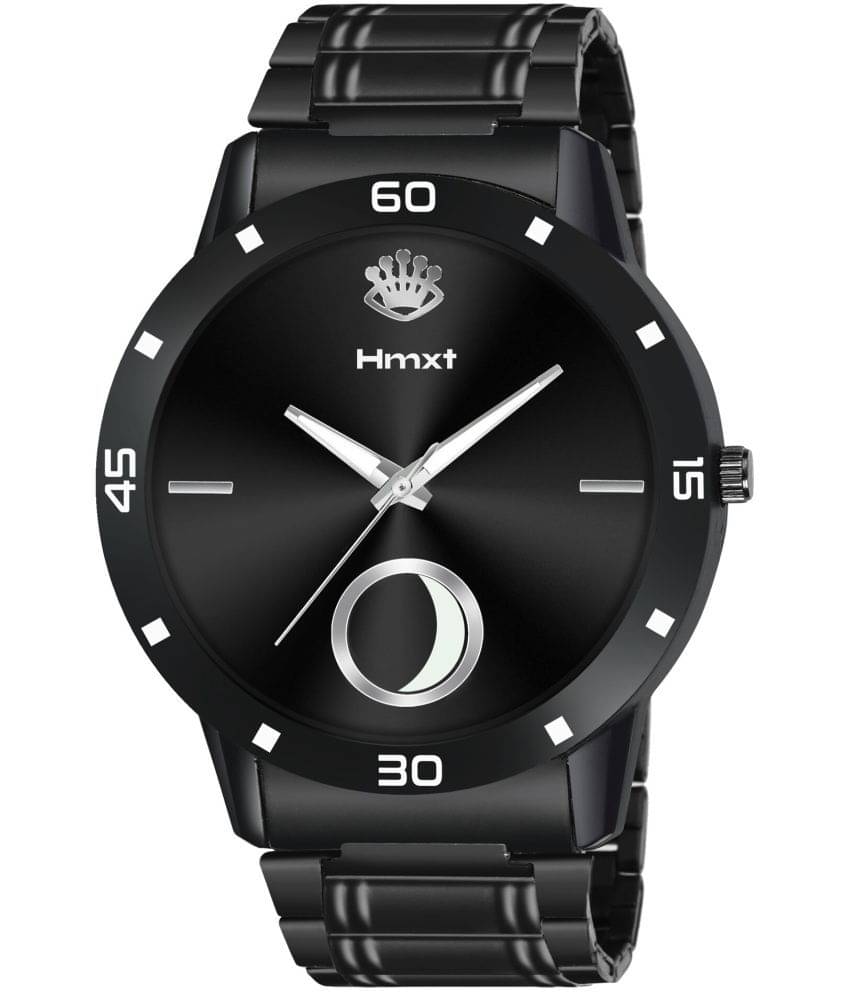     			HMXT Black Stainless Steel Analog Men's Watch