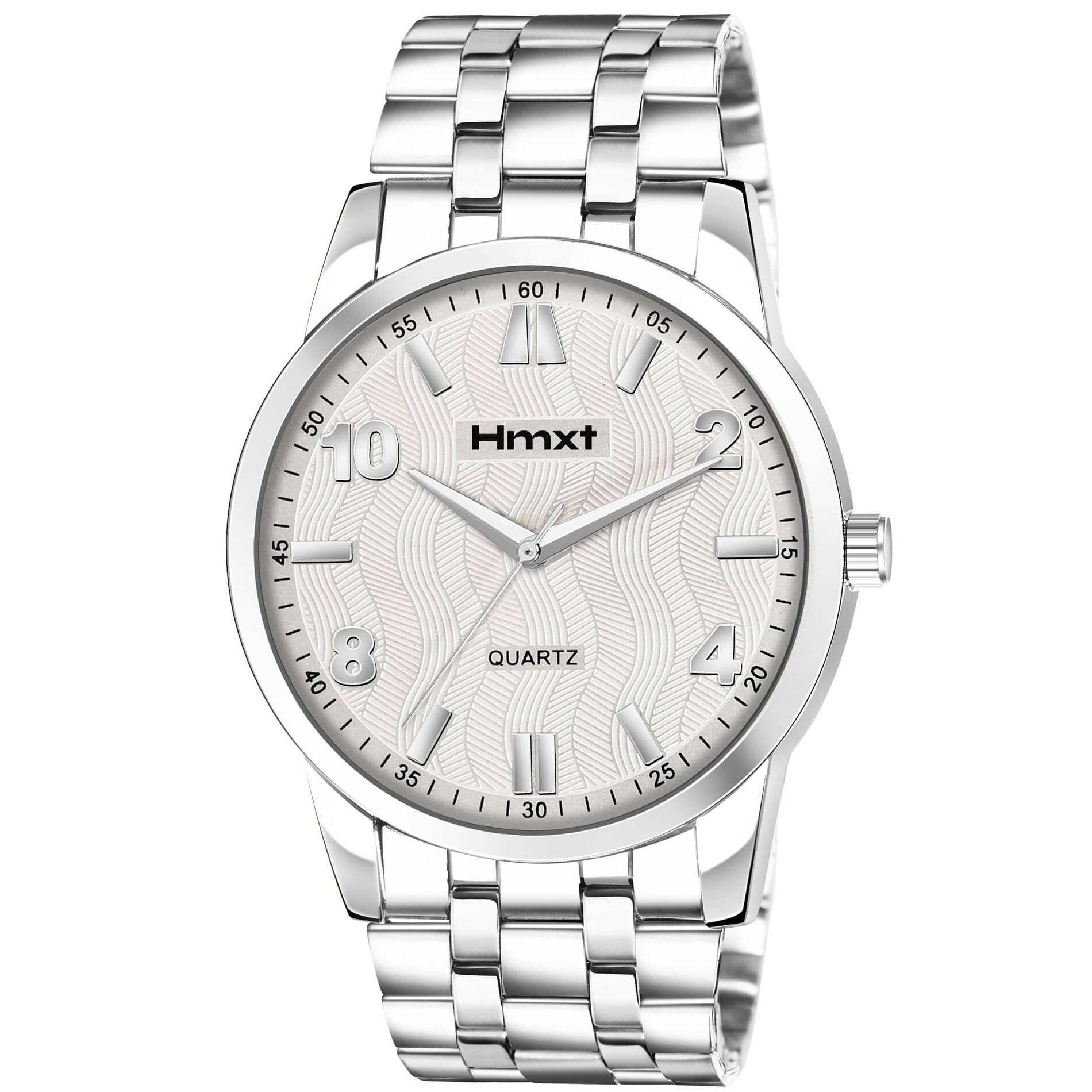     			HMXT Silver Stainless Steel Analog Men's Watch