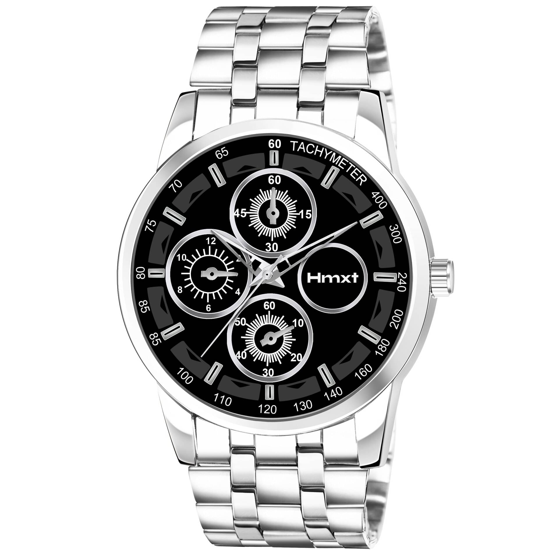     			HMXT Silver Stainless Steel Analog Men's Watch