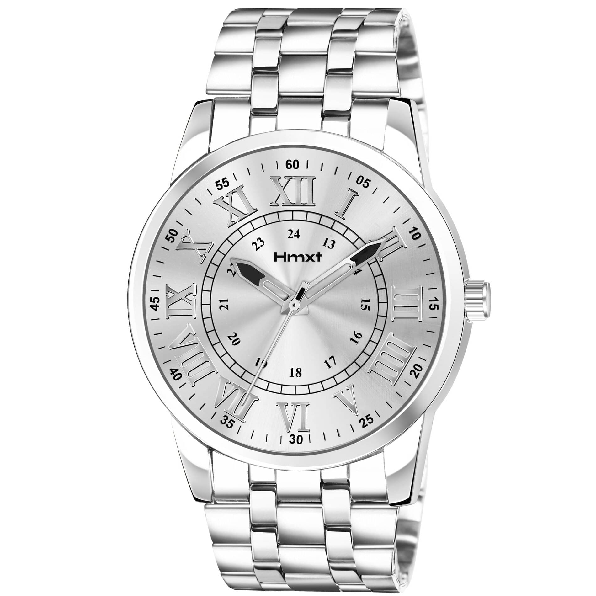    			HMXT Silver Stainless Steel Analog Men's Watch