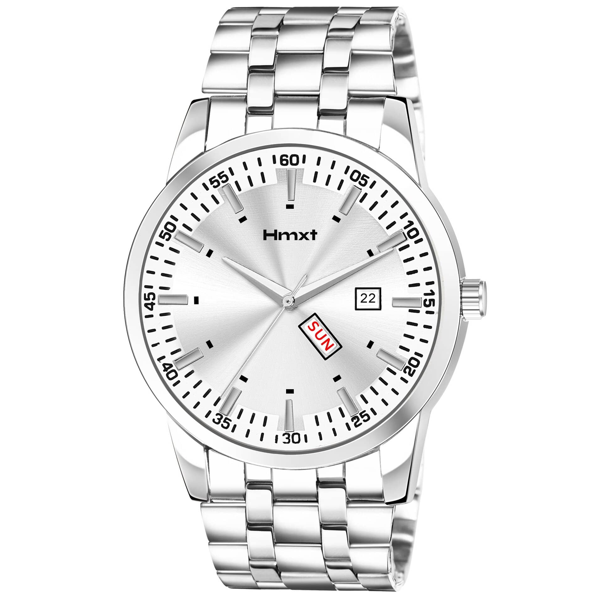 HMXT Silver Stainless Steel Analog Men's Watch