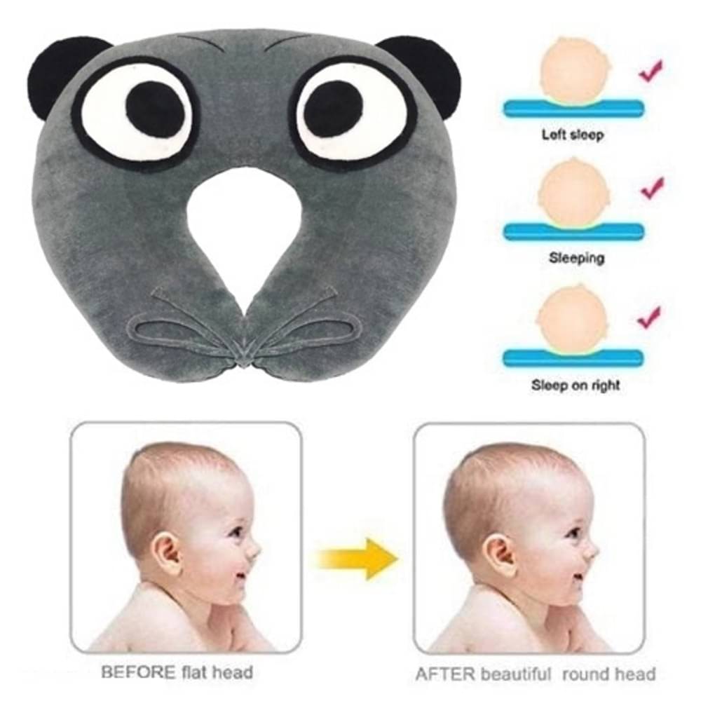     			JUZZII Single Grey Velvet Kids Fibre Filled Pillow