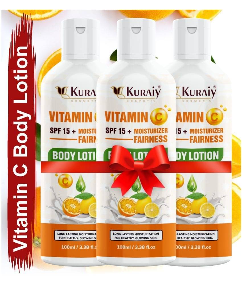     			KURAIY Vitamin C Body Lotion Whitening Moisturizing Body Moisrurizer Lotion Pack Of 3