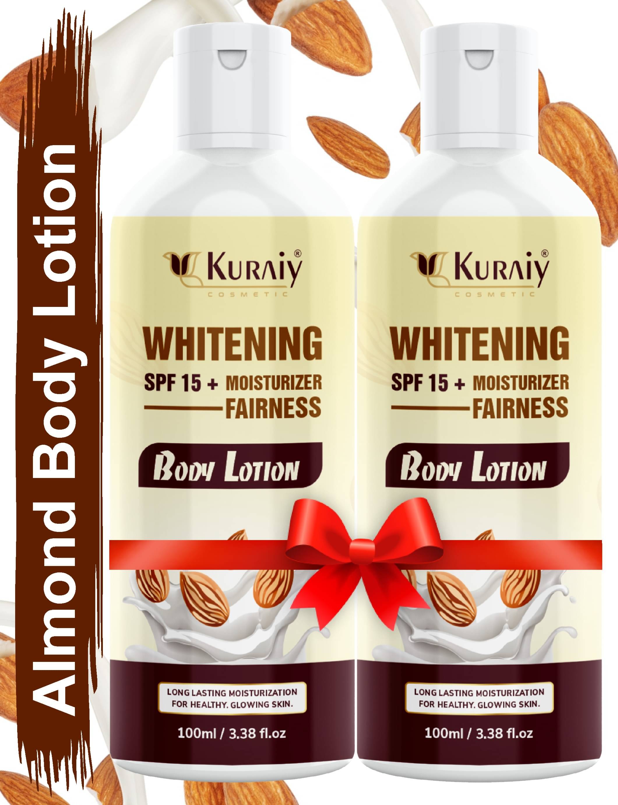     			KURAIY New Almond Body Lotion Brightening Almond Body Lotion Pack Of 2