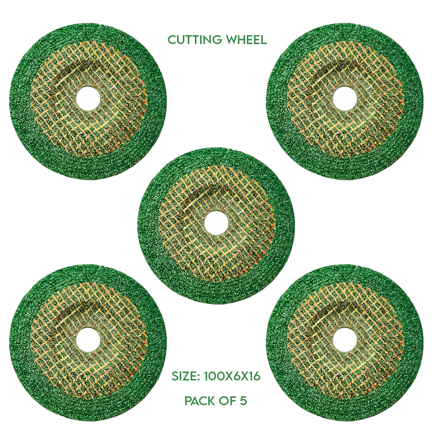     			LXMI 4 Inch Cutting wheel steel or stainless steel 100 X 6 X 16MM Grit WA 36SBF (Pack of 5)