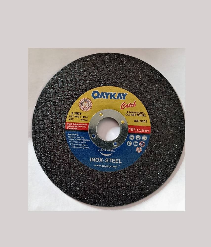 Oaykay Tools 4-inch Double Net Cutt off Wheels for Metal and Stainless Steel Cutting using Angle Grinder - pack of 15 pieces Oaykay Tools 4-inch Double Net Cutt off Wheels for Metal and Stainless Steel Cutting using Angle Grinder - pack of 15 pieces