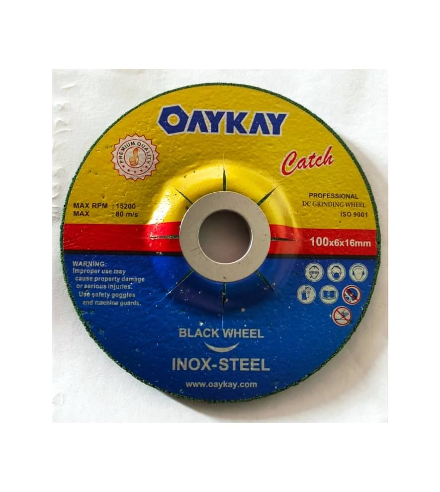 Oaykay Tools Inox Steel Professional DC Grinding Wheel 4-inch 100X6X16mm Green (Pack of 10 pieces) Oaykay Tools Inox Steel Professional DC Grinding Wheel 4-inch 100X6X16mm Green (Pack of 10 pieces)