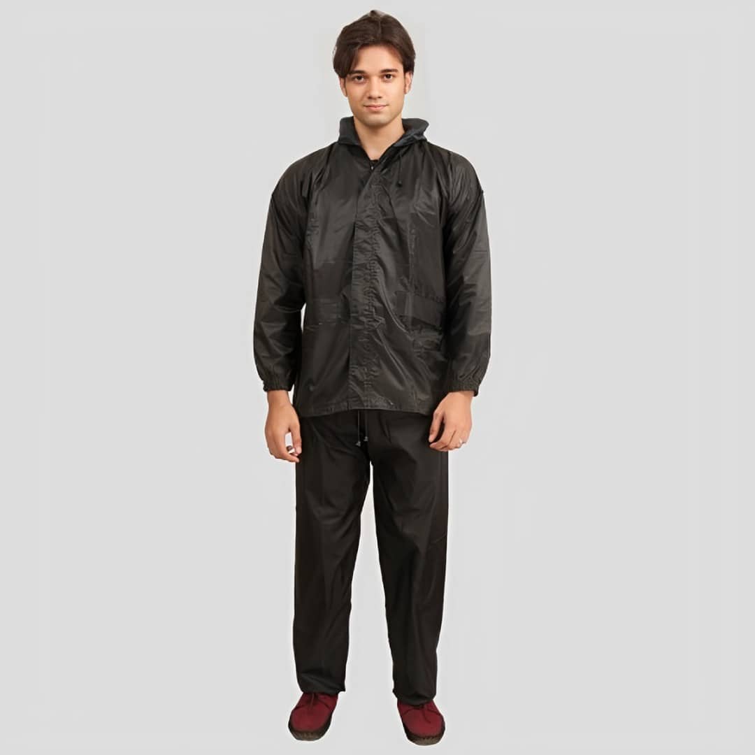 PP Kurtis Black Polyester Men's Rain Suit ( Pack of 1 )