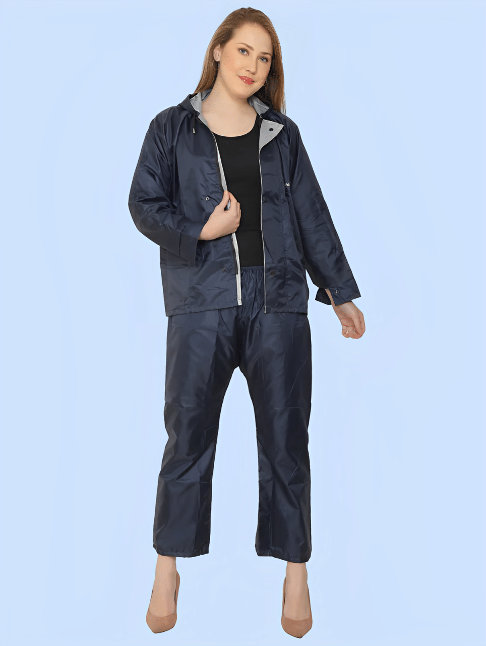 PP Kurtis Raincoat Set - Navy     			PP Kurtis Raincoat Set - Navy