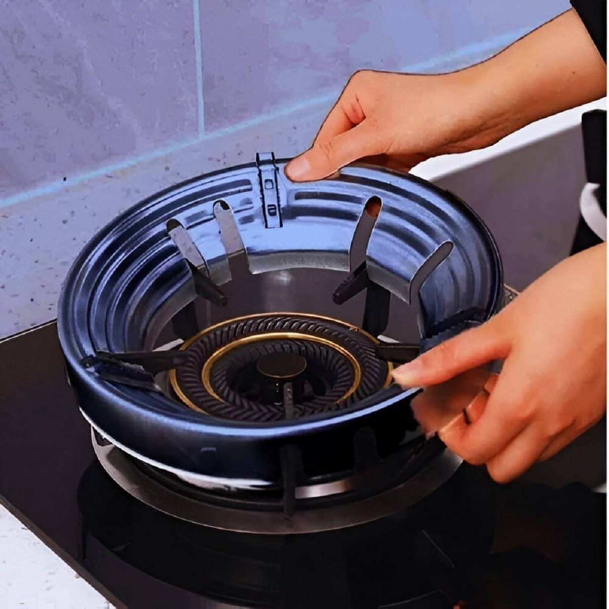 RAMDEV ENTERPRISE Black Gas Saver Burner Stand Gas Chula Burner Gas Saver Stand Jali Ring Fire & Windproof Energy Saving, Gas Chula Support Stand (BLACK, 1). RAMDEV ENTERPRISE Black Gas Saver Burner Stand Gas Chula Burner Gas Saver Stand Jali Ring Fire & Windproof Energy Saving, Gas Chula Support Stand (BLACK, 1).
