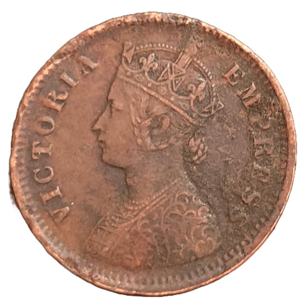     			Very Rare 1/2 Pice 1891 Victoria Empress British India Coin