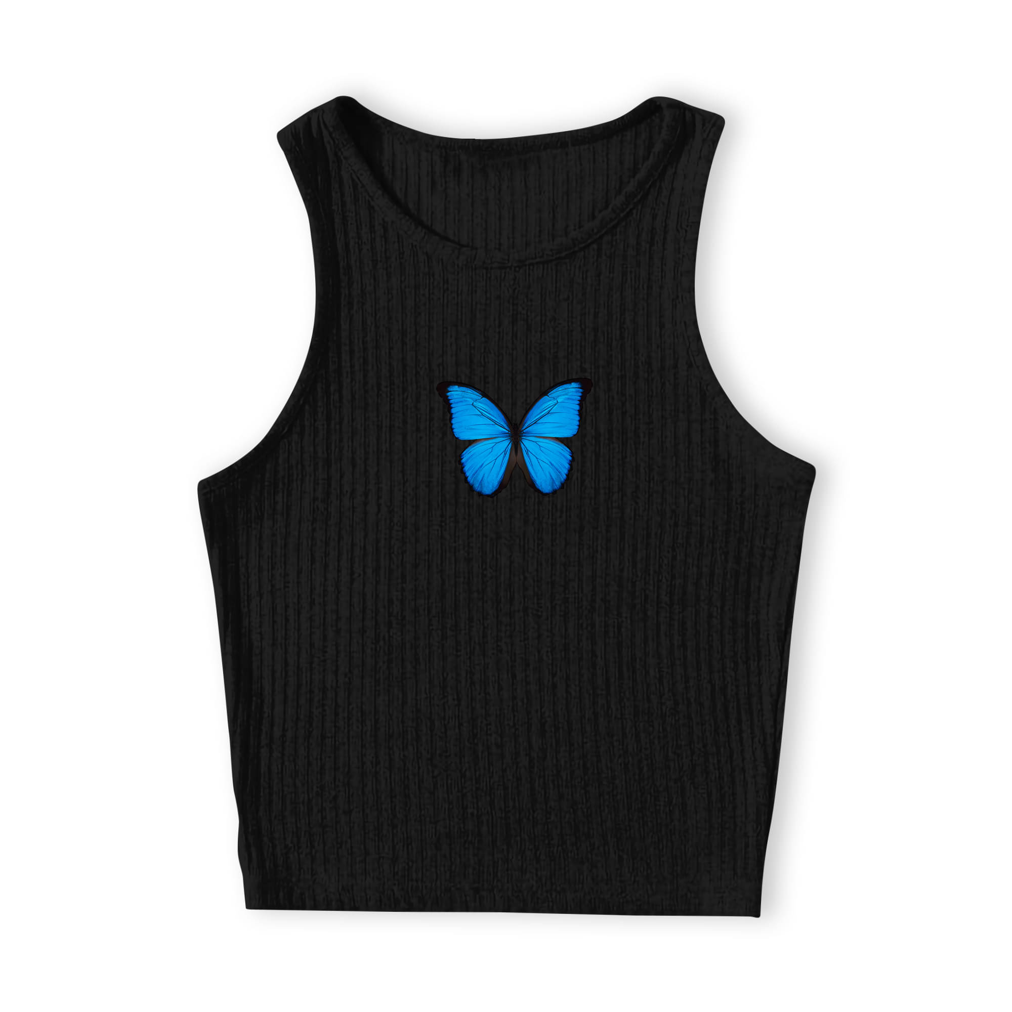     			fashion and youth Women's Cotton Blend Crop Top ( Black )