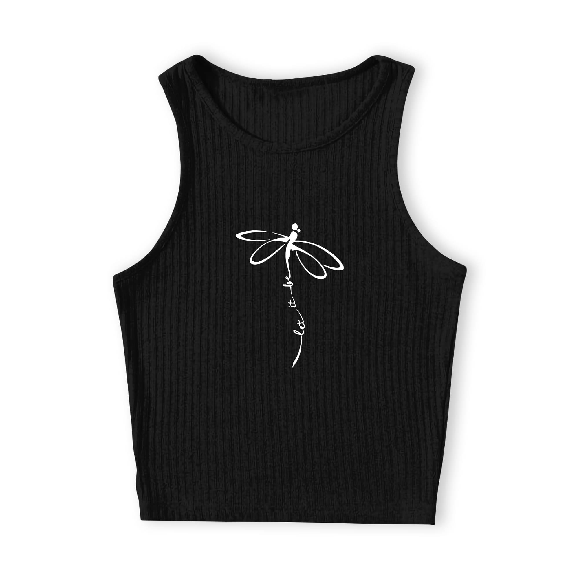     			fashion and youth Women's Cotton Blend Crop Top ( Black )