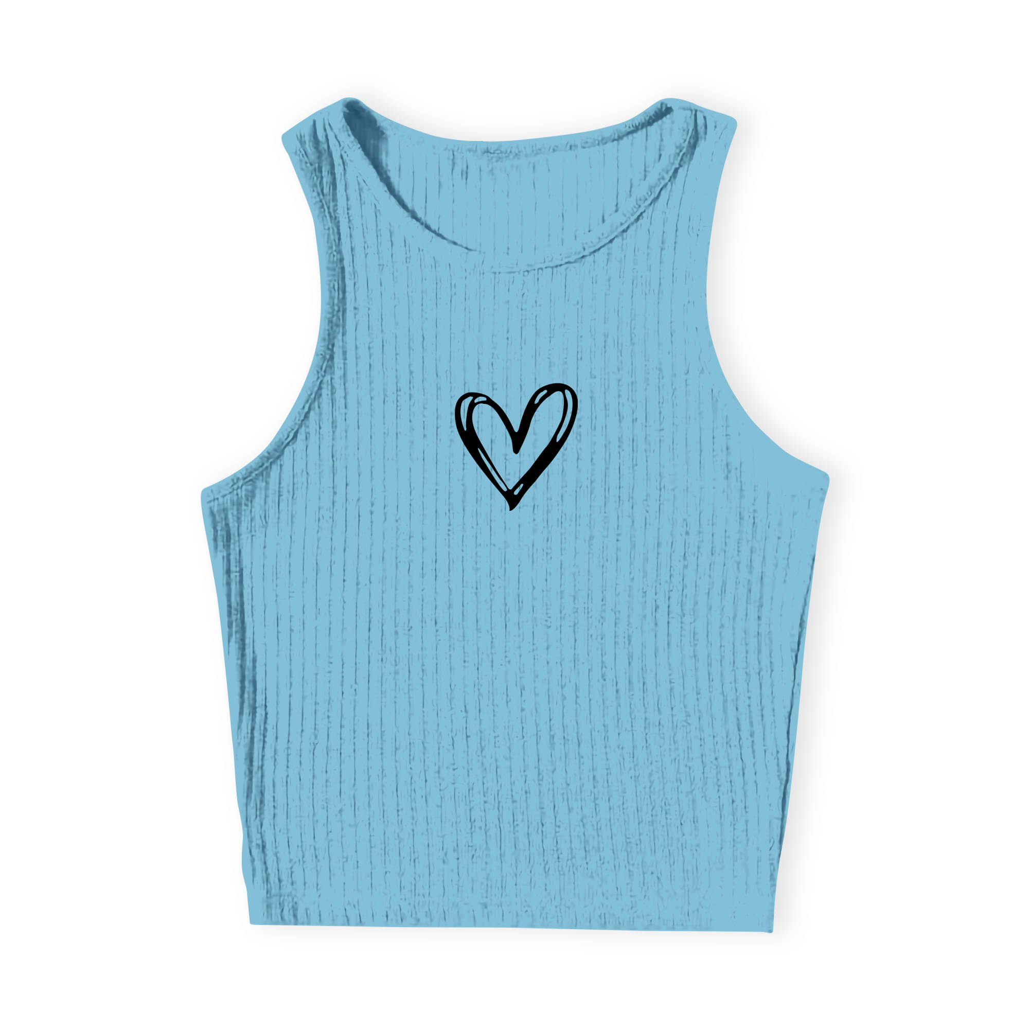     			fashion and youth Women's Cotton Blend Crop Top ( Light Blue )