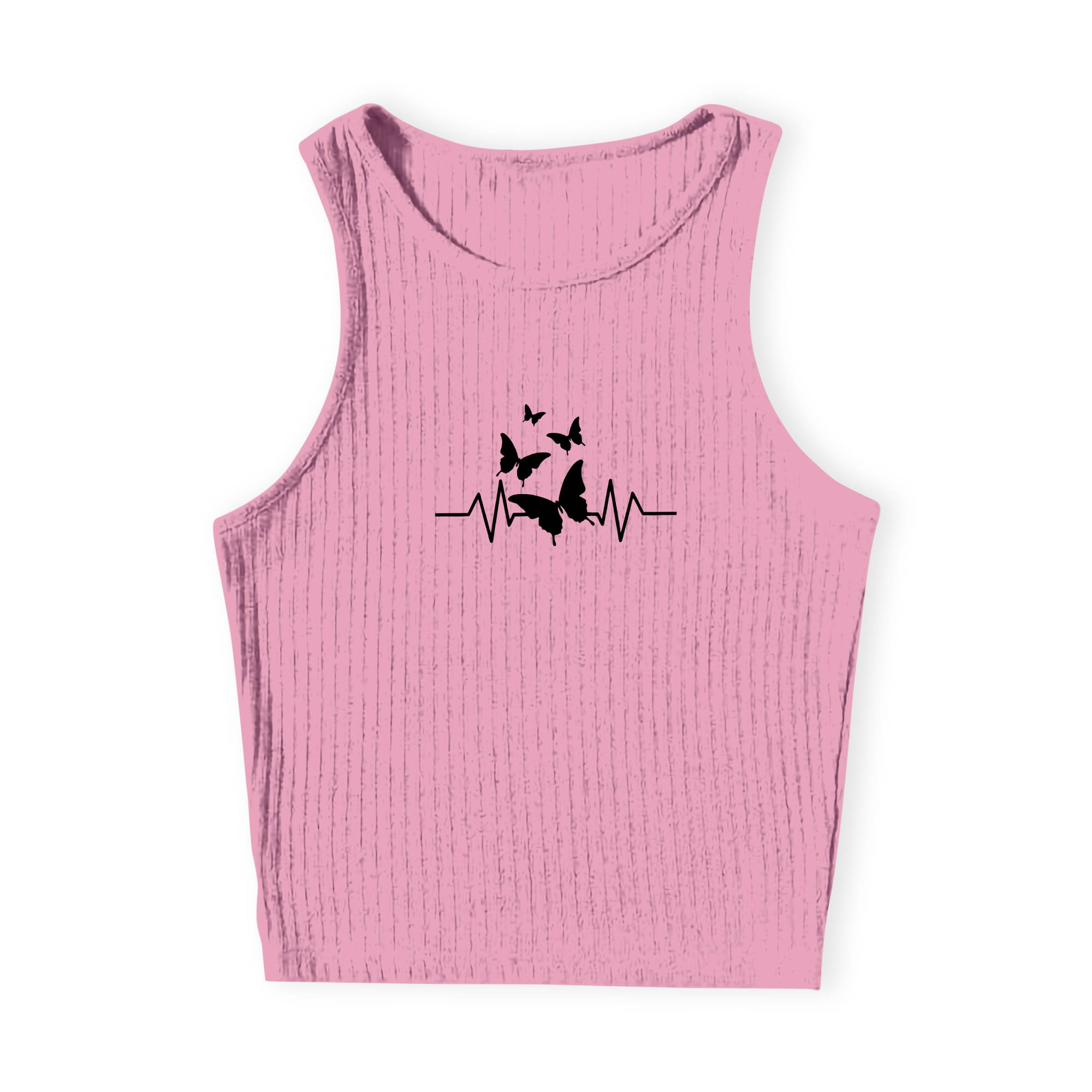     			fashion and youth Women's Cotton Blend Crop Top ( Pink )