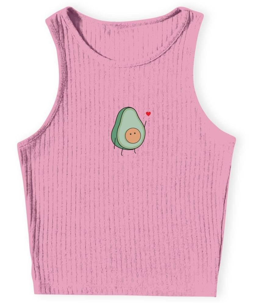     			fashion and youth Women's Cotton Blend Crop Top ( Pink )