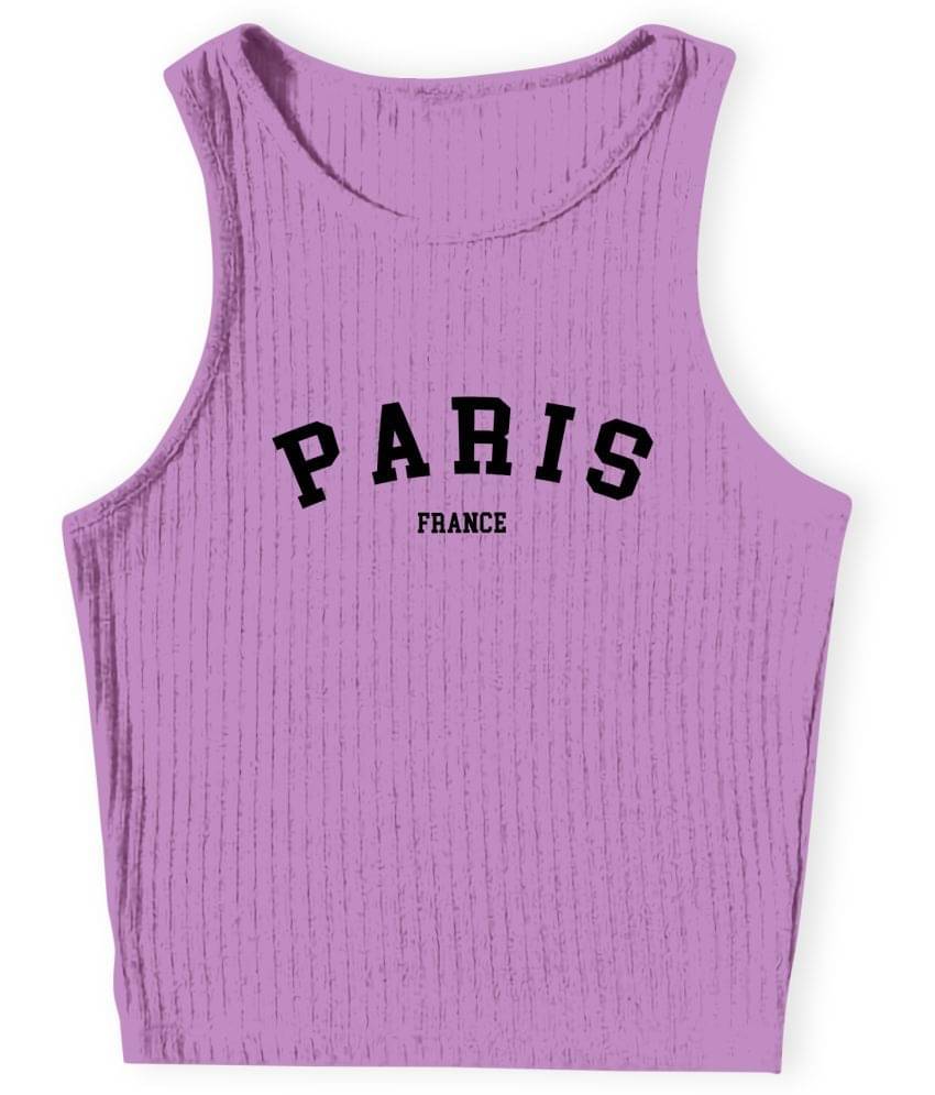     			fashion and youth Women's Cotton Blend Crop Top ( Purple )